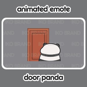 Animated Emote - Panda Door Leaving | Cute | Kawaii | Chibi | Twitch, YouTube, Discord | Stream Emotes & Alerts