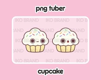 Tubercule PNG - Cupcake | Chibi | Mignon | Kawaii | Twitch | YouTube | Vtuber | Diffusion en continu | Prêt à l'emploi et à télécharger pour OBS Streamlabs