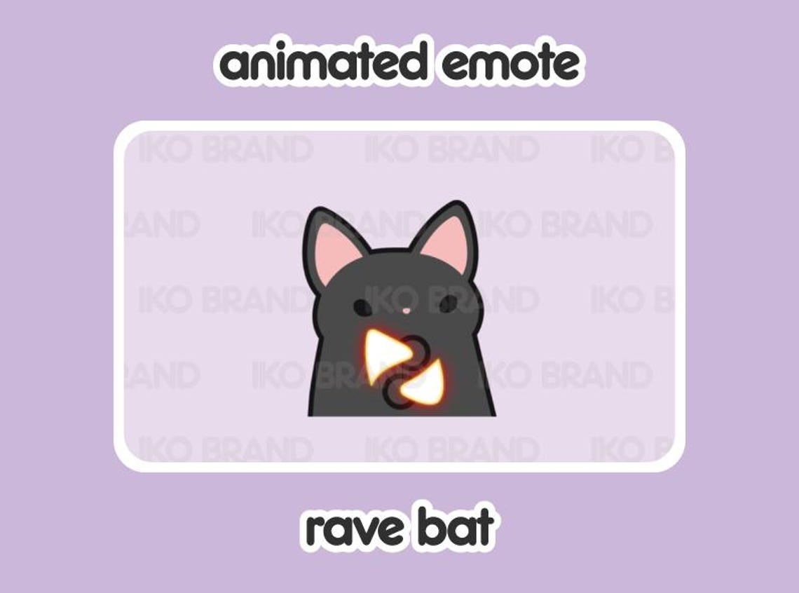 Animated Emote - Bat Rave | Cute | Kawaii | Chibi | Twitch, Youtube ...