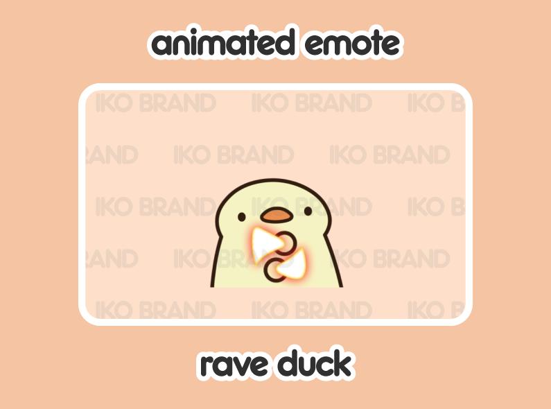 Animated Emote - Duck Rave | Cute | Kawaii | Chibi | Twitch, Youtube ...