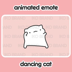 Animated Emote - Dancing Cat | Cute | Kawaii | Chibi | Twitch, YouTube, Discord | Stream Emotes & Alerts