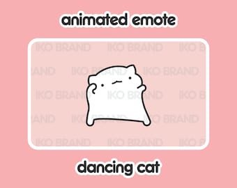 Dancing Cat Animated Emote - Twitch, YouTube, Discord (GIF Files)
