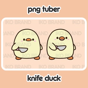 Knife Duck PNGTuber Avatar: Chibi Vtuber Streaming (Digital Download)