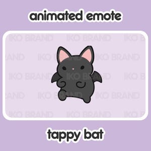 Animated Emote - Bat Tippy Taps | Cute | Kawaii | Chibi | Twitch, YouTube, Discord | Stream Emotes & Alerts