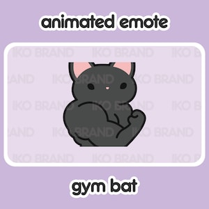 Animated Emote - Gym Bat | Cute | Kawaii | Chibi | Twitch, YouTube, Discord | Stream Emotes & Alerts