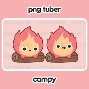 PNGTuber - Campfire | Cute | Chibi | Kawaii | Twitch | YouTube | Vtuber | Streaming | Ready to Use and Download for OBS Streamlabs