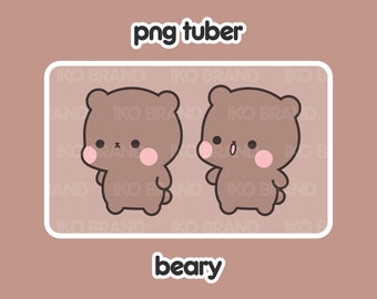 PNGTuber - Bear | Chibi | Cute | Kawaii | Twitch | YouTube | Vtuber | Streaming | Ready to Use and Download for OBS Streamlabs