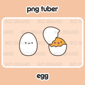 PNGTuber - Egg | Chibi | Cute | Kawaii | Twitch | YouTube | Vtuber | Streaming | Ready to Use and Download for OBS Streamlabs