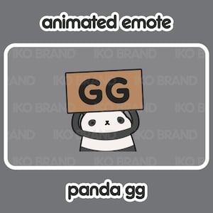 Animated Emote - Panda GG | Cute | Kawaii | Chibi | Twitch, YouTube, Discord | Stream Emotes & Alerts