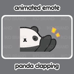 Animated Emote - Panda Clapping | Clap | Nice one | Cute | Kawaii | Chibi | Twitch, YouTube, Discord | Stream Emotes & Alerts