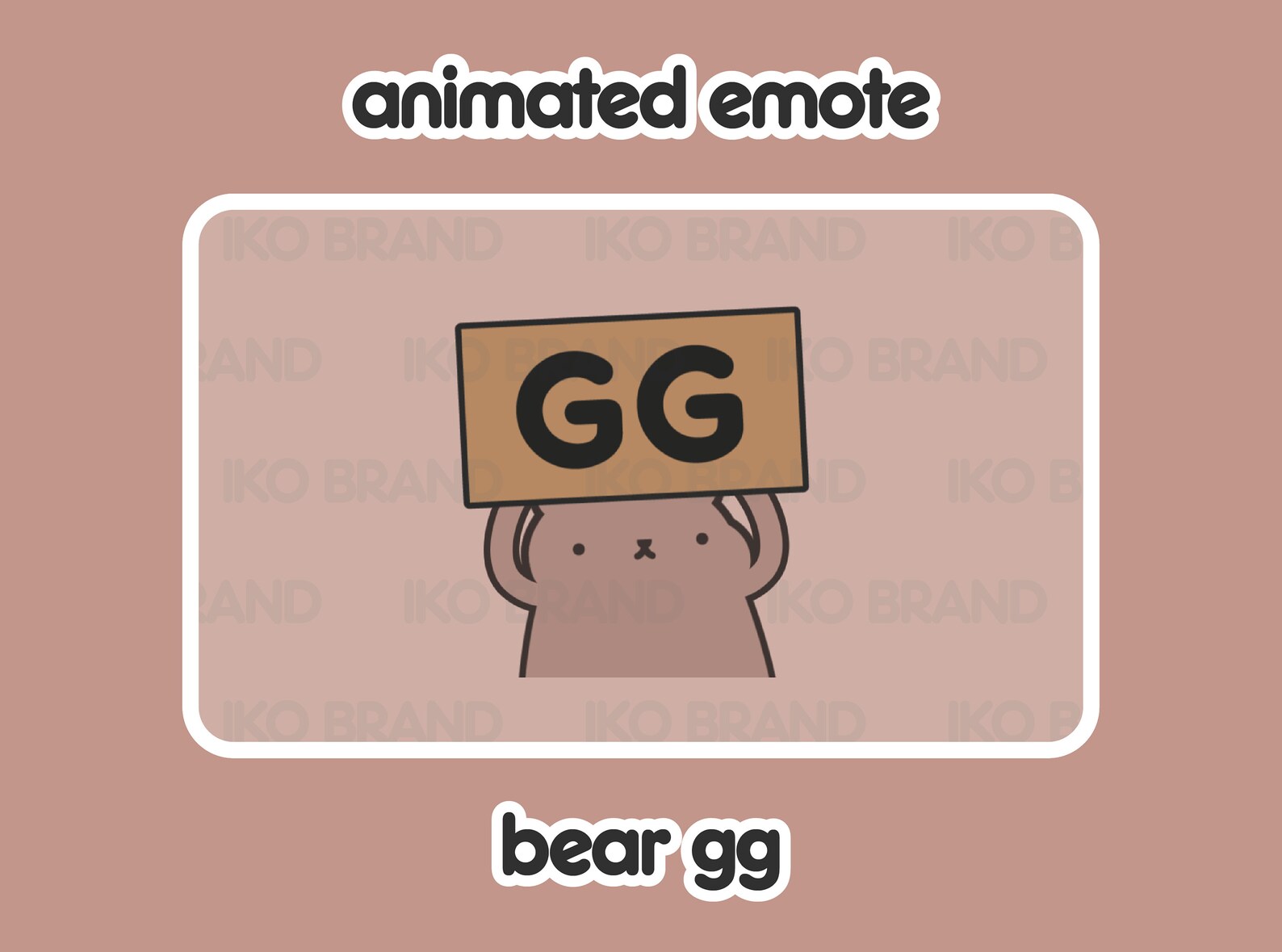 Animated Emote - Bear GG | Cute | Kawaii | Chibi | Twitch, Youtube ...