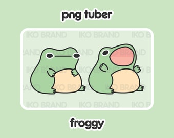 PNGTuber - Frog | Chibi | Cute | Kawaii | Twitch | YouTube | Vtuber | Streaming | Ready to Use and Download for OBS Streamlabs