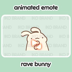 Animated Emote - Bunny Rave | Cute | Kawaii | Chibi | Twitch, YouTube, Discord | Stream Emotes & Alerts