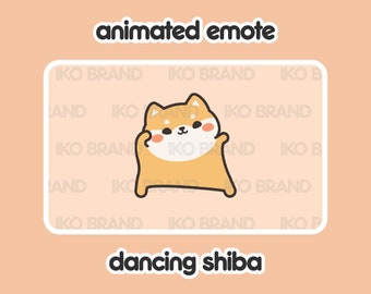 Animated Emote - Dancing Shiba Inu | Cute | Kawaii | Chibi | Twitch, YouTube, Discord | Stream Emotes & Alerts
