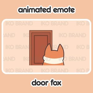 Animated Emote - Fox Door Leaving | Cute | Kawaii | Chibi | Twitch, YouTube, Discord | Stream Emotes & Alerts