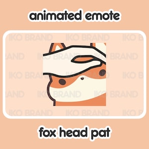 Animated Emote - Fox Head Pat | Petting | Cute | Kawaii | Chibi | Twitch, YouTube, Discord | Stream Emotes & Alerts