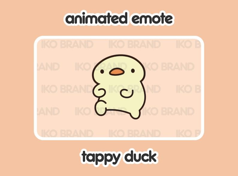Tapping Duck Animated Emote - Duck Tippy Taps | Cute | Kawaii | Chibi | Twitch ...