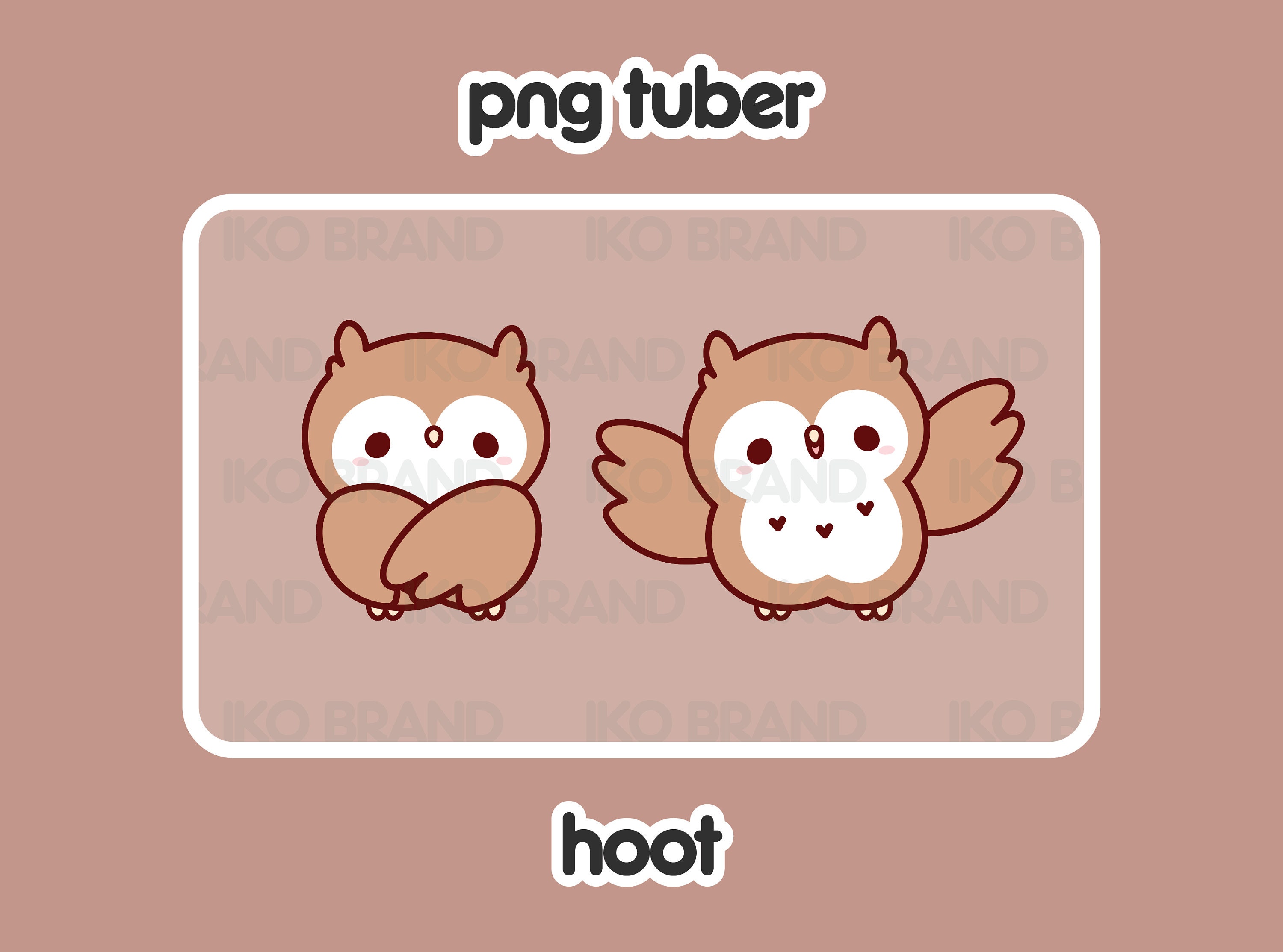 PNGTuber - Owl | Chibi | Cute | Kawaii | Twitch | YouTube | Vtuber | Streaming | Ready to Use and Do