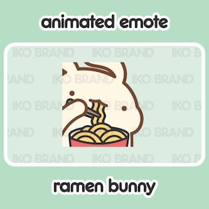 Animated Emote - Bunny Door | Noodles | Cute | Kawaii | Chibi | Twitch, YouTube, Discord | Stream Emotes & Alerts