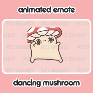 Animated Emote - Dancing Mushroom | Cute | Kawaii | Chibi | Twitch, YouTube, Discord | Stream Emotes & Alerts