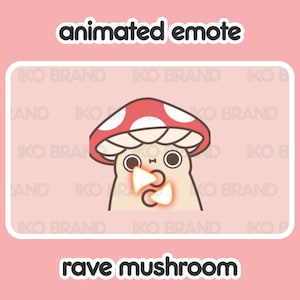 Animated Emote - Mushroom Rave | Cute | Kawaii | Chibi | Twitch, YouTube, Discord | Stream Emotes & Alerts