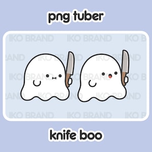 Knife Ghost PNGTuber Avatar: Chibi Vtuber Stream Asset (Digital Download)