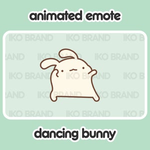 Animated Emote - Dancing Bunny | Cute | Kawaii | Chibi | Twitch, YouTube, Discord | Stream Emotes & Alerts