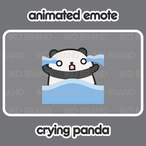 Animated Emote - Crying Panda | Cute | Kawaii | Chibi | Twitch, YouTube, Discord | Stream Emotes & Alerts