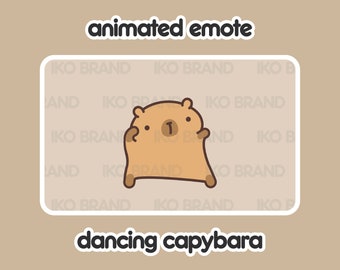 Animated Emote - Dancing Capybara | Cute | Kawaii | Chibi | Twitch, YouTube, Discord | Stream Emotes & Alerts