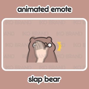 Animated Emote - Bear Slap | Cute | Kawaii | Chibi | Twitch, YouTube, Discord | Stream Emotes & Alerts