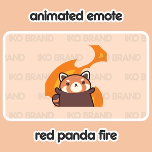 Animated Emote - Red Panda Fire | Cute | Kawaii | Chibi | Twitch, YouTube, Discord | Stream Emotes & Alerts
