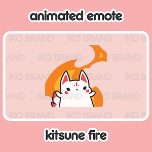Animated Emote - Kitsune Fire | Cute | Kawaii | Chibi | Twitch, YouTube, Discord | Stream Emotes & Alerts