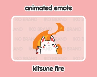 Animated Emote - Kitsune Fire | Cute | Kawaii | Chibi | Twitch, YouTube, Discord | Stream Emotes & Alerts