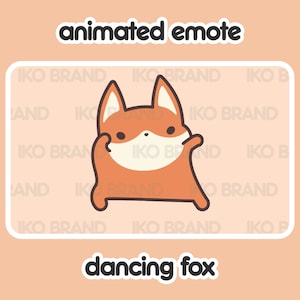 Animated Emote - Dancing Fox | Cute | Kawaii | Chibi | Twitch, YouTube, Discord | Stream Emotes & Alerts