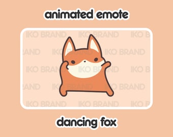 Dancing Fox Animated Emote – Chibi Twitch, YouTube, Discord (GIF Files)