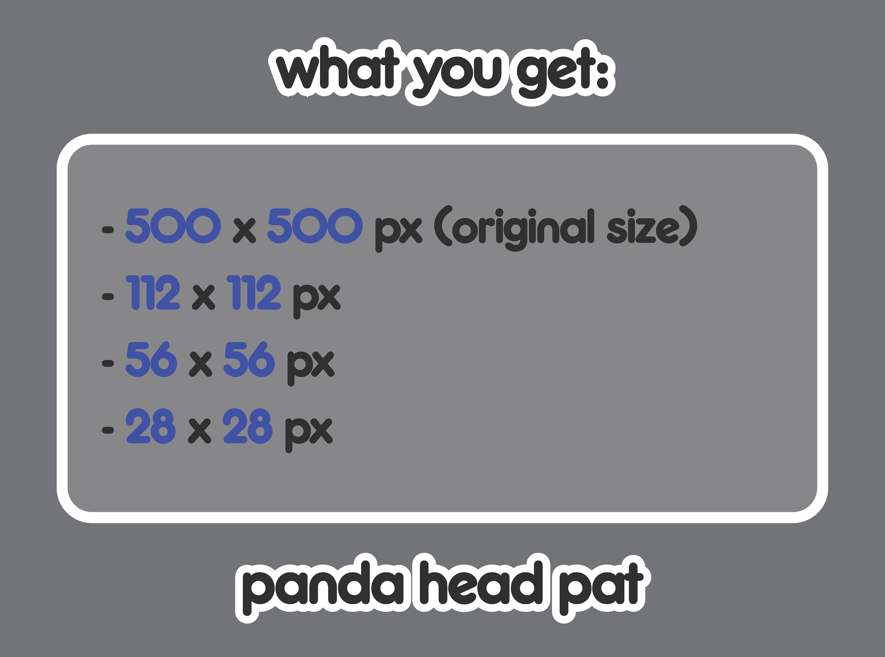Animated Emote - Panda Head Pat | Petting | Cute | Kawaii | Chibi ...