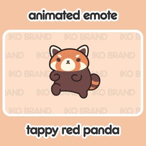 Animated Emote - Red Panda Tippy Taps | Cute | Kawaii | Chibi | Twitch, YouTube, Discord | Stream Emotes & Alerts