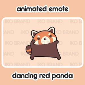 Animated Emote - Dancing Red Panda | Cute | Kawaii | Chibi | Twitch, YouTube, Discord | Stream Emotes & Alerts
