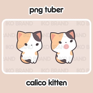 PNGTuber - Calico Kitten | Cat | Chibi | Cute | Kawaii | Twitch | YouTube | Vtuber | Stream | Ready to Use and Download for OBS Streamlabs