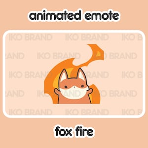Animated Emote - Fox Fire | Cute | Kawaii | Chibi | Twitch, YouTube, Discord | Stream Emotes & Alerts