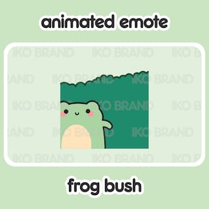 Animated Emote Frog Hiding Bush Cute Kawaii Chibi Twitch, Youtube ...