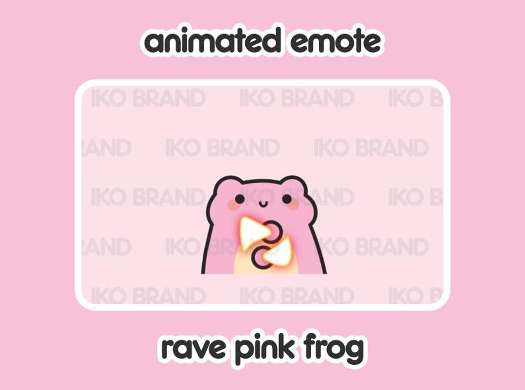 Pink Frog Rave Animated Emote – Chibi Kawaii GIF (digital File) - Etsy UK