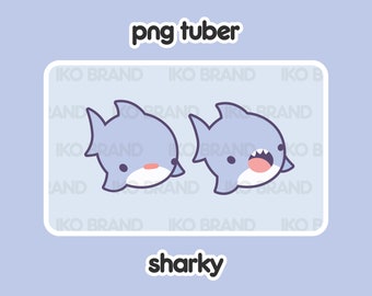 PNGTuber - Shark | Chibi | Cute | Kawaii | Twitch | YouTube | Vtuber | Streaming | Ready to Use and Download for OBS Streamlabs