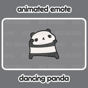 Animiertes Emote - Tanzender Panda | Niedlich | Kawaii | Chibi | Twitch, YouTube, Discord | Emotes und Benachrichtigungen senden