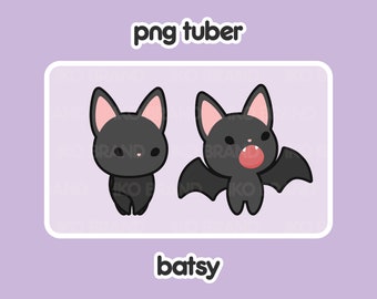 PNGTuber - Bat | Chibi | Cute | Kawaii | Twitch | YouTube | Vtuber | Streaming | Ready to Use and Download for OBS Streamlabs