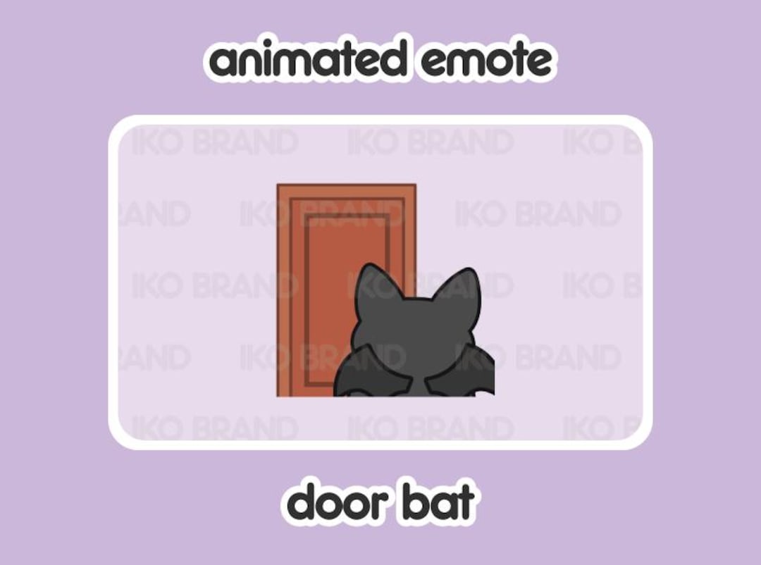 Animated Emote - Bat Door Leaving | Cute | Kawaii | Chibi | Twitch, Youtube, Discord | Stream Emotes & Alerts - Etsy
