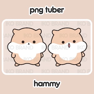 PNGTuber - Hamster | Chibi | Cute | Kawaii | Twitch | YouTube | Vtuber | Streaming | Ready to Use and Download for OBS Streamlabs