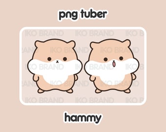 PNGTuber - Hamster | Chibi | Cute | Kawaii | Twitch | YouTube | Vtuber | Streaming | Ready to Use and Download for OBS Streamlabs