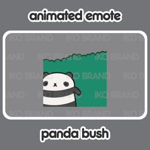 Emote animata - Panda che nasconde Bush / Carino / Kawaii / Chibi / Twitch, YouTube, Discord / Emote e avvisi in streaming