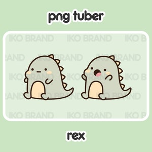 PNGTuber - T-rex | Dinosaurus | Chibi | Schattig | Kawaii | Twitch | YouTube | Vtuber | Streamen | Klaar voor gebruik en download voor OBS Streamlabs